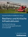 Titel: "Resilienz und Kritische Infrastrukturen". Bild eines Umspannwerks mit Arbeitern und einem Einsatzfahrzeug.