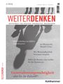 „WEITERDENKEN“, Schattensilhouetten von Menschen, diverse Themen zur Wirtschaft und Politik, Kohlhammer.