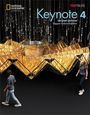 "Keynote 4, Second Edition, Upper Intermediate." Zwei Personen gehen unter einem goldenen, strukturellen Kunstwerk.