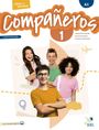 „Libro del alumno“, „Compañeros 1“, „Cuarta edición“, „A1“. Vier junge Personen lächeln.