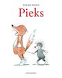 Text: "Helme Heine Pieks Diogenes". Illustration: Ein Igel piekst einen Fuchs mit einem Stock am Schwanz.