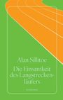 "Alan Sillitoe Die Einsamkeit des Langstreckenläufers. DIOGENES." Grüne Fläche mit orangen Laufbahnen.