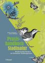 Praxis-Handbuch Stadtnatur. Biodiversität fördern im Schweizer Siedlungsraum. Illustration mit Vögeln, Blumen, Schmetterlingen.