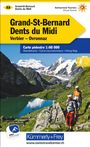 : Grand-St-Bernard - Dents du Midi, Verbiez, Ovronnaz Wanderkarte, KRT