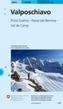 "469 S 1:50 000 Valposchiavo: Pizzo Scalino – Passo del Bernina – Val da Camp. Landeskarte der Schweiz." Ein Wanderer im Schnee.