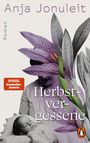 „Anja Jonuleit: „Herbstvergessene“, Roman. SPON Bestseller-Autorin.“ Baby in den Armen einer Frau, lila Blume.