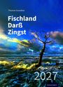 Text: Thomas Grundner, Fischland Darß Zingst, 2027. Darstellung: Sturmgepeitschte See mit kargem Baum im Vordergrund.
