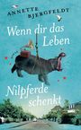 "Wenn dir das Leben Nilpferde schenkt" von Annette Bjergfeldt. Nilpferd schwebt über Straße, Grammophon auf Rücken.