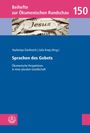 „Sprachen des Gebets“; „Beihefte zur Ökumenischen Rundschau 150“. Eine zerrissene Papierseite mit dem Wort „Jesus“.