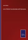 John Walton: List of British Curculionidae with Synonyma, Buch