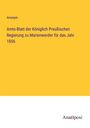 Anonym: Amts-Blatt der Königlich Preußischen Regierung zu Marienwerder für das Jahr 1856, Buch