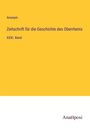 Anonym: Zeitschrift für die Geschichte des Oberrheins, Buch