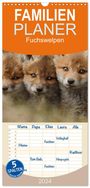 Gabi Marklein: Familienplaner 2024 - Fuchswelpen mit 5 Spalten (Wandkalender, 21 x 45 cm) CALVENDO, KAL