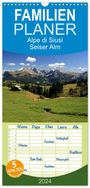 Steffen Wittmann: Familienplaner 2024 - Alpe di Siusi - Seiser Alm mit 5 Spalten (Wandkalender, 21 x 45 cm) CALVENDO, KAL