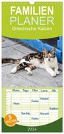 Christine Lumplecker: Familienplaner 2024 - Griechische Katzen mit 5 Spalten (Wandkalender, 21 x 45 cm) CALVENDO, KAL