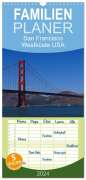 Petra Schauer: Familienplaner 2024 - San Francisco Westküste USA mit 5 Spalten (Wandkalender, 21 x 45 cm) CALVENDO, KAL