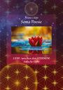 Text: "Ariana Calena, Soma Poesie, LIEBE zwischen den STERNEN: Irdische Liebe." Bunte Blume auf Wasser, kosmische Muster.