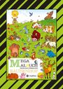 Gabriele André: Mega Malbuch - Lustige Motive - Kühe - Rinder - Schweine - Hühner - Hasen - Enten - Bauern - Traktoren - Vögel - Insekten - Gemüse - Pflanzen, Buch