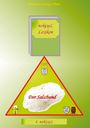Text: „nokixeL Lexikon“, „Der Salzbund“, „4. nokixeL“. Ein Buch über einem gelben Dreieck, dekoriert mit Symbolen.