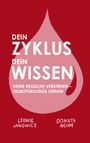 "DEIN ZYKLUS DEIN WISSEN: DEINE REGEL(N) VERSTEHEN – SELBSTFÜRSORGE LERNEN" in Weiß auf rotem Hintergrund mit Tropfenmotiv.