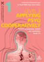 Text: "Level 3 Applying PsyQ Cooperatively." Illustration von spielenden Kindern in einer Kopf-Silhouette.