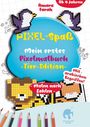 "PİXEL-Spaß: Mein erstes Pixelmalbuch -Tier-Edition-. Ab 4 Jahren. Mit arabischen Begriffen! Malen nach Zahlen." 

Illustration: Zwei Vögel und ein Löwe in Pixel-Optik mit Buntstiften.