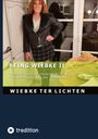 "BEING WIEBKE II" und "Wiebke ter Lichten" auf dem Cover. Frau in Lederjacke und kariertem Rock lächelnd im Raum.