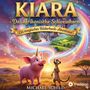 KIARA: Das afrikanische Schweinhorn. Ein magisches Bilderbuch-Abenteuer. Unten ein rosa Schwein mit Horn und ein Erdmännchen in einer afrikanischen Landschaft.