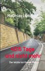 Matthias Liebkopf, 4015 Tage und nicht mehr, Der letzte Ion Kaiser Fall. Illustration einer Straße mit Bäumen und Mauern.