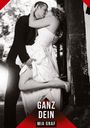 Text: "GANZ DEIN" und "MIA GRAF". Ein Paar in eleganter Kleidung küsst sich leidenschaftlich an einer Wand.