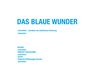 DAS BLAUE WUNDER. Liminalität – outrebleu als ästhetische Erfahrung. Gestaltung: saemulanz. Texte: Katharina HOlderegger Rossier.