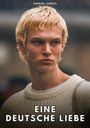 Text: "Manuel García" oben, "Eine deutsche Liebe" unten. Junge mit blondem Haar und beigem Pullover schaut seitlich.