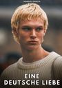 Text: "MANUEL GARCÍA" oben, "EINE DEUTSCHE LIEBE" unten. Porträt eines jungen Menschen mit blondem Haar und ernstem Blick.