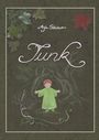 Titel: "Tunk", Autor: Anja Steiner. Illustration: Kind mit roten Haaren in grünem Gewand vor einem verwunschenen Baum.