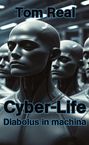 „Tom Real, Cyber-Life, Diabolus in machina“. Glatte, graue, menschenähnliche Roboter in einer futuristischen Umgebung.