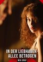 „In der Liebhaberallee Betrogen“ von Mia Graf. Eine Frau mit lockigem Haar blickt ernst in die Kamera.