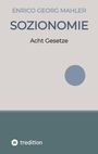 ENRICO GEORG MAHLER, SOZIONOMIE, Acht Gesetze. Unten ist ein Logo: ein kleiner Kreis mit einem „t“ darin.
