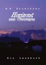 Text: "M.H. Brueckner", "Horizont zum Übersteigen", "Ein Lesebuch". Abendliche Landschaft mit Silhouetten und Ballen.