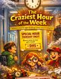 Text: "The Craziest Hour of the Week," "Special Hour Thursday Only!" Drei Kinder, ein Lehrer, eine Uhr, Detektivspiel.