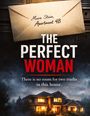 Ein Briefumschlag mit "Mara Stein, Apartment 4B". Darunter "THE PERFECT WOMAN". Ein großes Haus bei Nacht im Hintergrund.