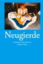 "Neugierde" in groß, darunter "Ein Weg in die Zukunft Erich Chiavi". Ein Mann am bunten Schreibtisch mit Notizen und Farbpaletten.