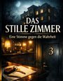 „Das stille Zimmer. Eine Stimme gegen die Wahrheit.“ Eine Zimmernummer „3“, Empfangstresen mit Schlüssel und Dämmerlicht.