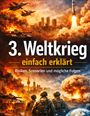 „3. Weltkrieg einfach erklärt: Risiken, Szenarien und mögliche Folgen“. Illustration mit Soldaten und Explosionen.