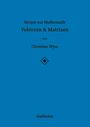 Text: "Skripte zur Mathematik Vektoren & Matrizen von Christian Wyss mathema". Blaue Hintergrundfarbe mit kleinem Symbol.