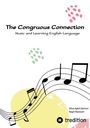„The Congruous Connection: Music and Learning English Language”, Notenlinien mit bunten Punkten und pastellfarbenem Hintergrund.