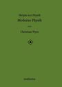 Text auf grünem Hintergrund: "Skripte zur Physik Moderne Physik von Christian Wyss", darunter ein Logo. Unten steht "mathema".