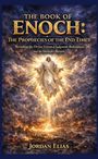 "The Book of Enoch: The Prophecies of the End Times." Eine himmlische Figur schwebt in strahlendem Licht über Wolken.