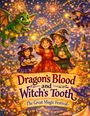 "Dragon's Blood and Witch's Tooth: The Great Magic Festival" mit Kindern in Festkleidung, Drachen und Feuerwerk.