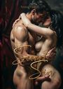 Text: "Anna Dawn", "The Secret of Sin". Gemälde eines eng umschlungenen Paares in sinnlicher Pose.