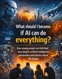 „What should I become if AI can do everything?“; Roboter, Stadt, Menschen; Thema: Zukunft und künstliche Intelligenz.